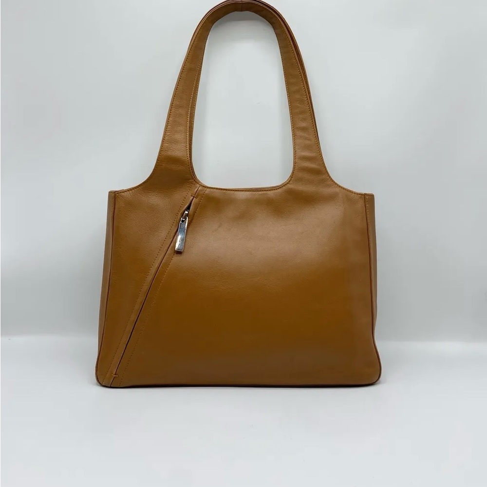 Salvatore Ferragamo Tan Leather Shoulder Bag
